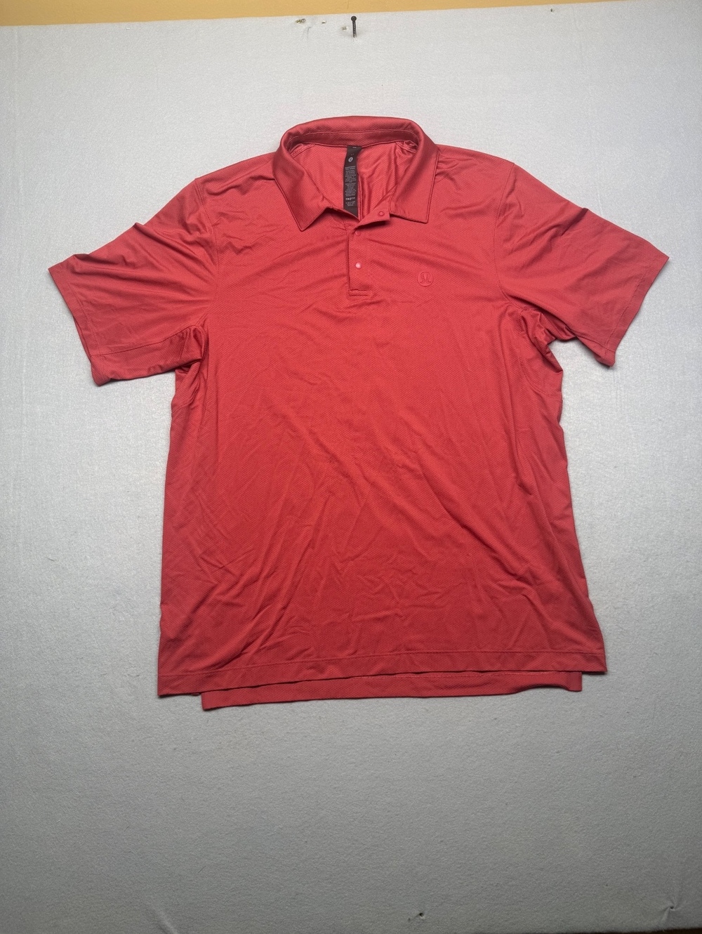 Lululemon Polo Shirt Men's L Red Athletic Casual
